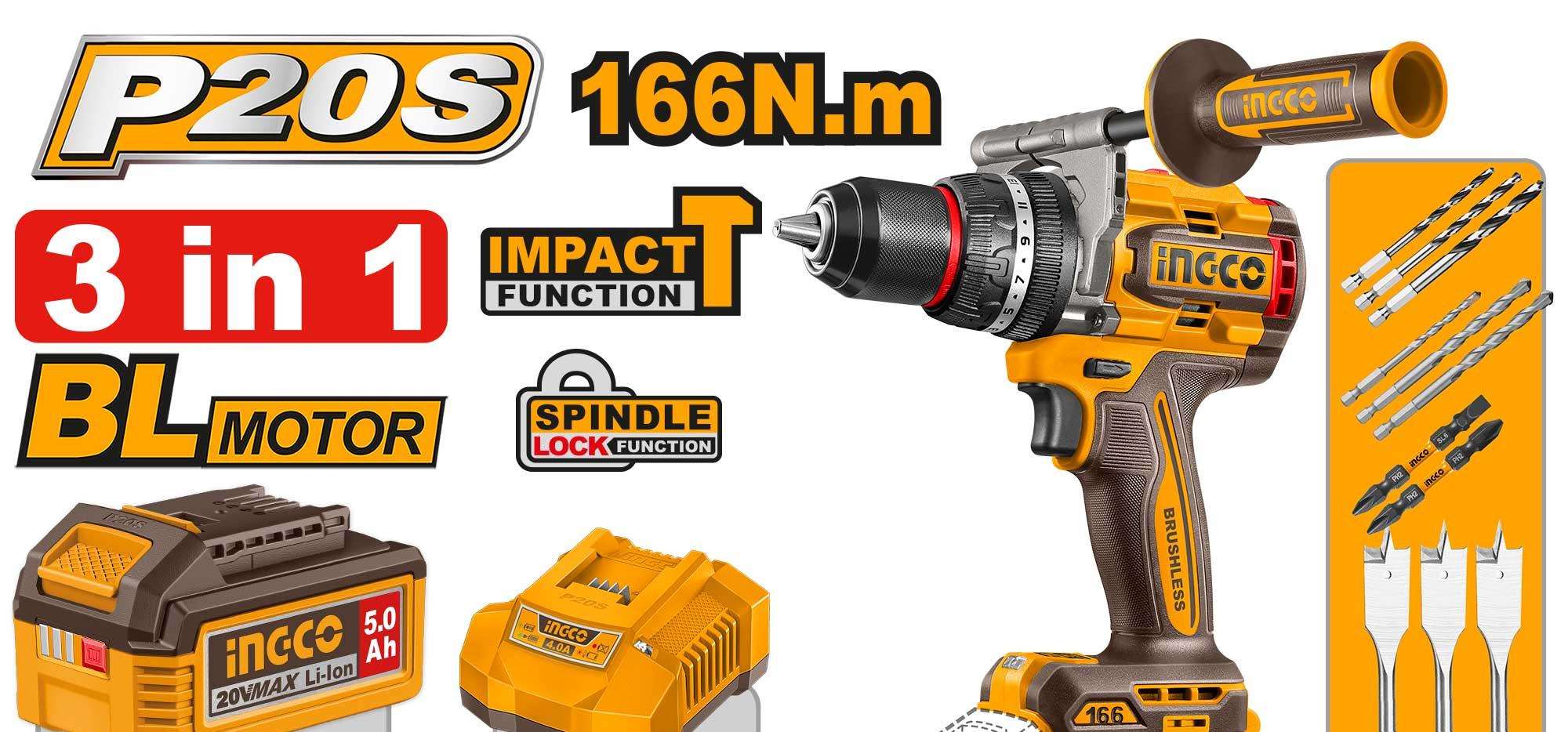 Combo 3 piezas - Lampara / Taladro / Llave Impacto